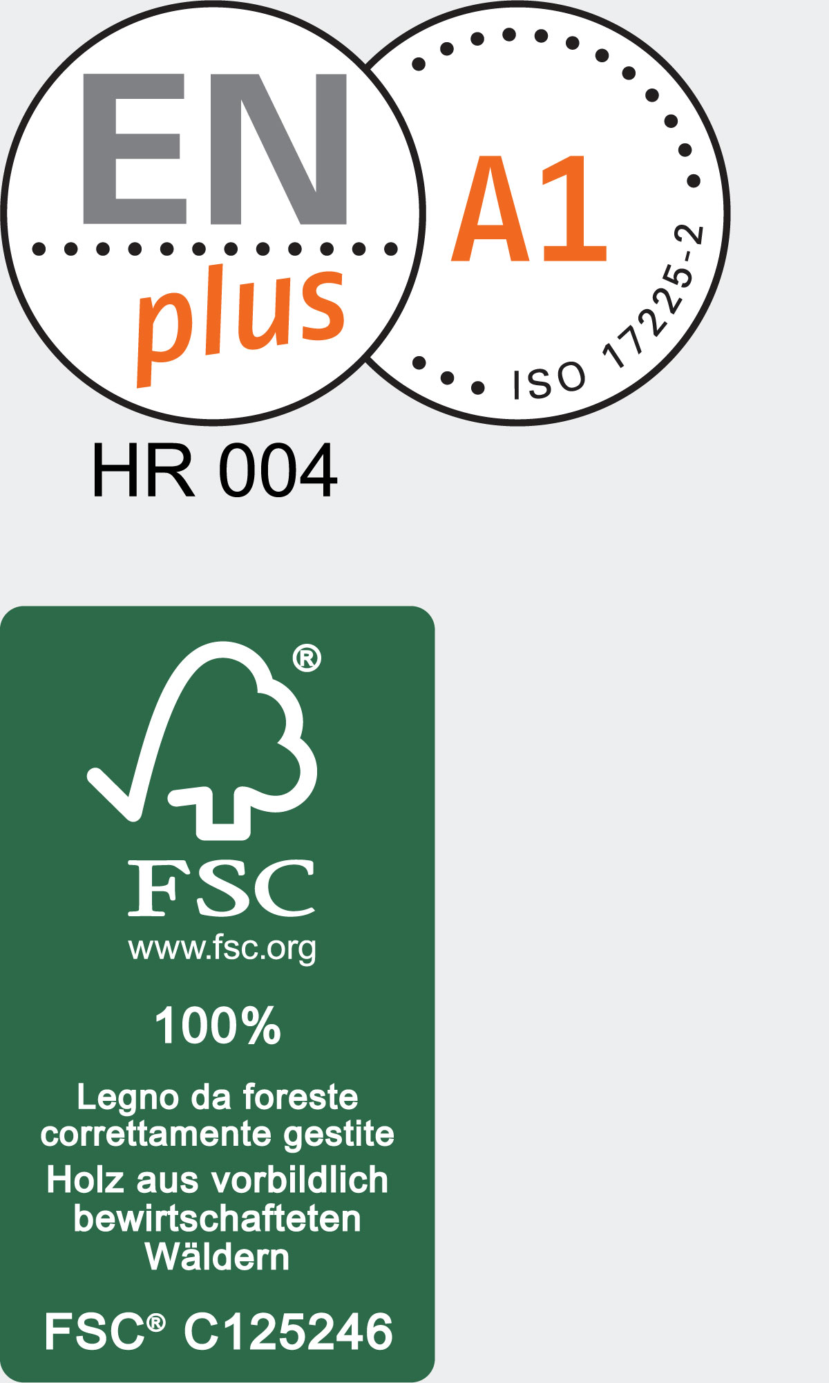 FSC and ENplusA1 Certificates